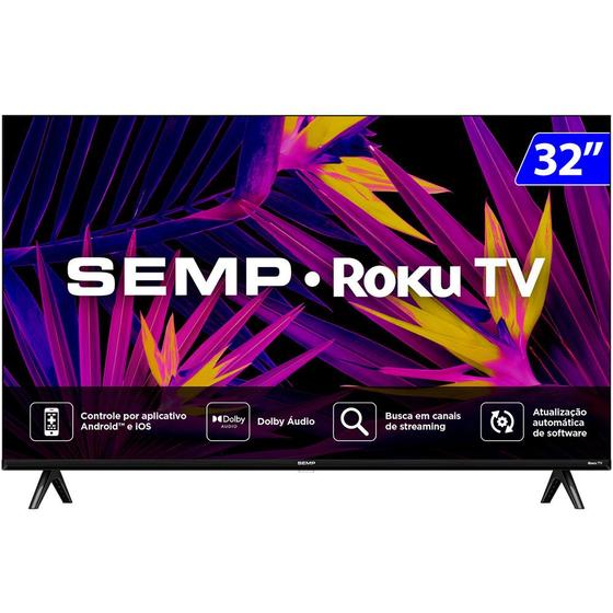 Imagem de Smart TV Semp LED 32 Polegadas Wi-Fi Roku HD 32R6610