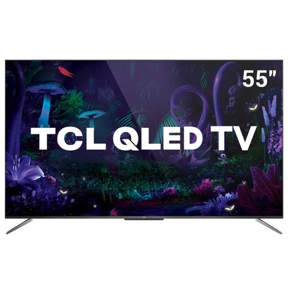Smart TV TCL 55 Polegadas QLED 4K UHD, WiFi, Bluetooth, 3x HDMI, 2x