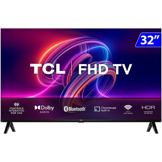 Imagem de Smart TV TCL LED 32 Polegadas Full HD Wi-Fi Android TV Comando de Voz 32S5400AF