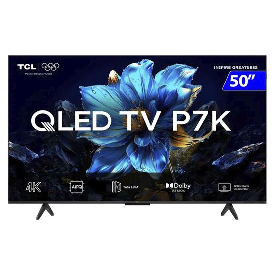 Imagem de Smart TV TCL QLED 50 Polegadas 4K HDR10 HDMI Wi-Fi 50P7K