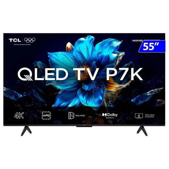 Imagem de Smart TV TCL QLED 55 Polegadas 4K Comando de Voz 55P7K