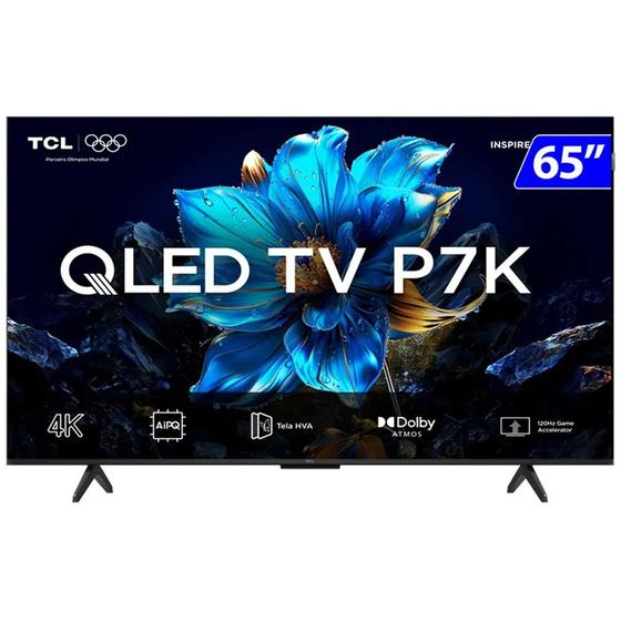 Smart TV TCL QLED 65 Polegadas 4K Wi-Fi Android TV 65P7K - TVs ...