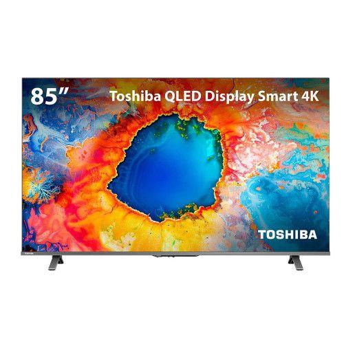 Smart TV Toshiba 85 Polegadas 85C450NS 4K UHD QLED TB038M Imagem de Smart TV Toshiba 85 Polegadas 85C450NS 4K UHD QLED TB038M