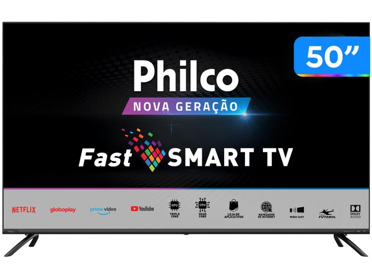 Smart TV Ultra HD 50” Philco PTV50G70SBLSG Wi-Fi Menor preço em Smart TV Ultra HD 50” Philco PTV50G70SBLSG Wi-Fi