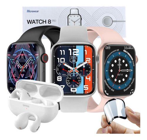 Imagem de Smart Watch 8 Pro Lançamento 2023 Modelo W28 Película E Fone