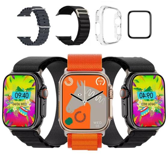 Imagem de Smart Watch Serie 9 W69 Ultra Mini 45mm Relógio Inteligente Original Microwear C/2 Pulseira Case