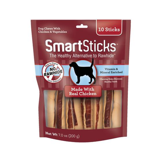 Imagem de SmartBones Smartsticks - 10 Palitos de Frango Sem Couro Cru para Cães