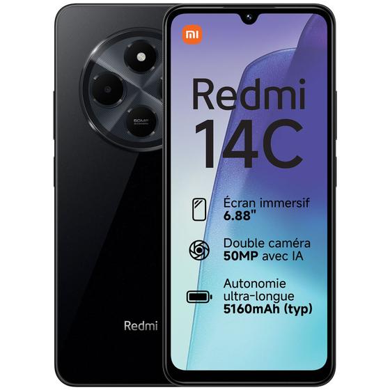 Smartphone 14C 256GB - 8GB RAM - Dual Sim 6.88" Midnight Black (Preto) Menor preço em Smartphone 14C 256GB - 8GB RAM - Dual Sim 6.88" Midnight Black (Preto)