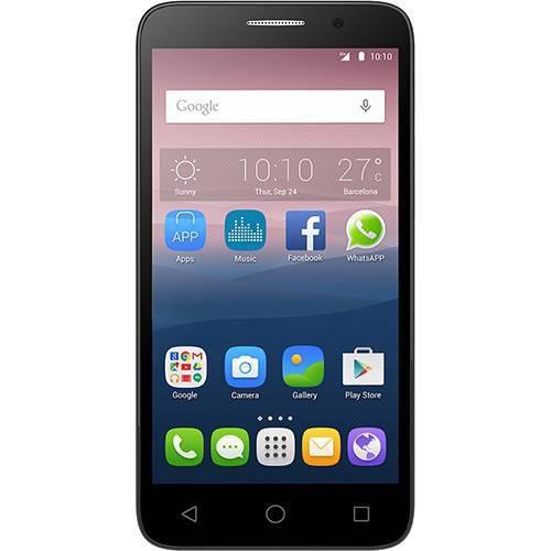 Imagem de Smartphone Alcatel OT-5016J Dual Chip Android Tela 5" 8GB - Prata + Capa Dourada