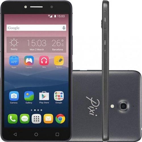 Imagem de Smartphone Alcatel PIXI4 6 Preto OT8050 - Dual Chip, 3G, Tela 6, Câmera 13MP + Frontal 8MP com flash, 1GB RAM, Quad Core 1.3Ghz,Android 5.1