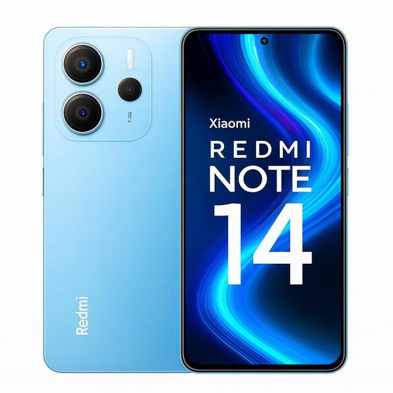 Smartphone Celular Xiaomi Redmi Note 14 4G 256GB, 8GB RAM, Tela 6,6 polegadas 90 Hz FHD, Câmera 50 MP, Bateria 5000 mAh, Dual SIM Azul Imagem de Smartphone Celular Xiaomi Redmi Note 14 4G 256GB, 8GB RAM, Tela 6,6 polegadas 90 Hz FHD, Câmera 50 MP, Bateria 5000 mAh, Dual SIM Azul