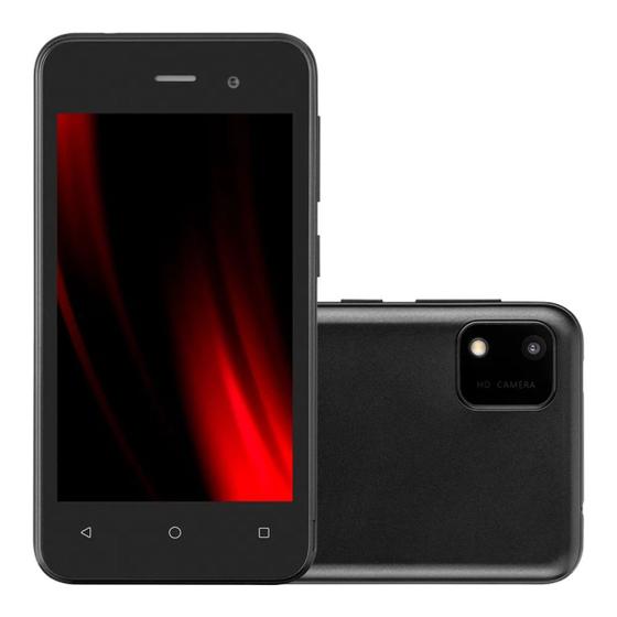 Imagem de Smartphone E Lite 2 Tela 4,0'' 32GB 3G Wifi Bluetooth Dual Chip Android 10 (Go Edition) Quad Core Preto Multilaser P9146