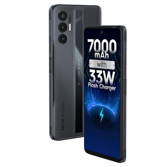 Smartphone Gamer Tecno POVA 3 Dual Sim 128GB+6GB RAM 50MP BK Menor preço em Smartphone Gamer Tecno POVA 3 Dual Sim 128GB+6GB RAM 50MP BK