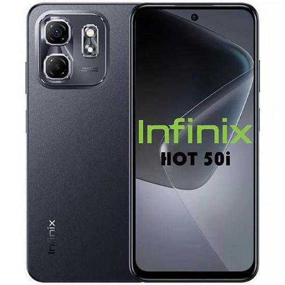 Imagem de Smartphone Infinix Hot 50i 256GB 8GB de RAM Dual SIM Tela 6.7'' Preto 4G