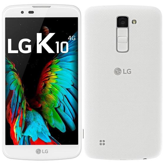 Imagem de Smartphone LG K10, Dual Chip, Branco, Tela 5.3", 4G+WiFi, Android 6.0, 13MP, 16GB, TV Digital