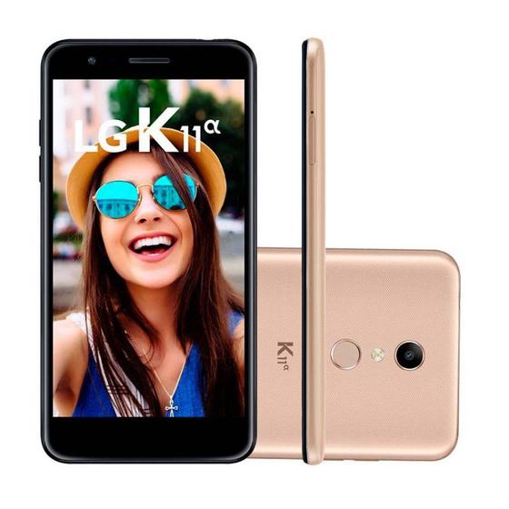 Imagem de Smartphone LG K11 Alpha 16GB e Cartão de 16GB 8MP com Autofoco Rápido Dourado