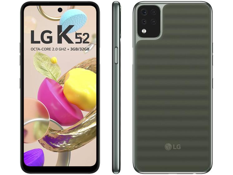 Imagem de Smartphone LG K52 64GB Verde 4G Octa-Core 3GB RAM Tela 6,6” Câm. Quádrupla + Selfie 8MP Dual Chip