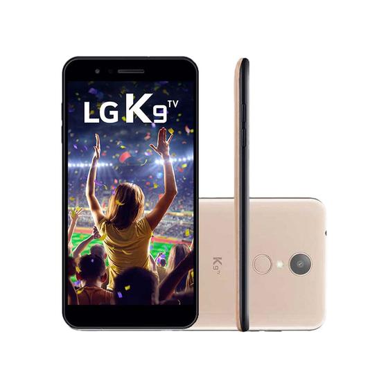 Imagem de Smartphone LG K9 TV 16GB Dourado 4G Quad Core 2GB RAM Tela 5” Câm. 8MP + Câm. Selfie 5MP