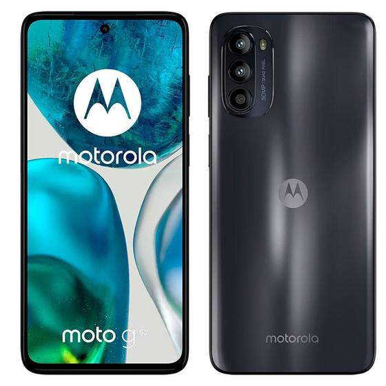 Smartphone Moto G52 128GB, RAM 4GB, Octa Core, Câmera Tripla 50Mp, Tela de 6.6" Preto - PAU60018BR Menor preço em Smartphone Moto G52 128GB, RAM 4GB, Octa Core, Câmera Tripla 50Mp, Tela de 6.6" Preto - PAU60018BR