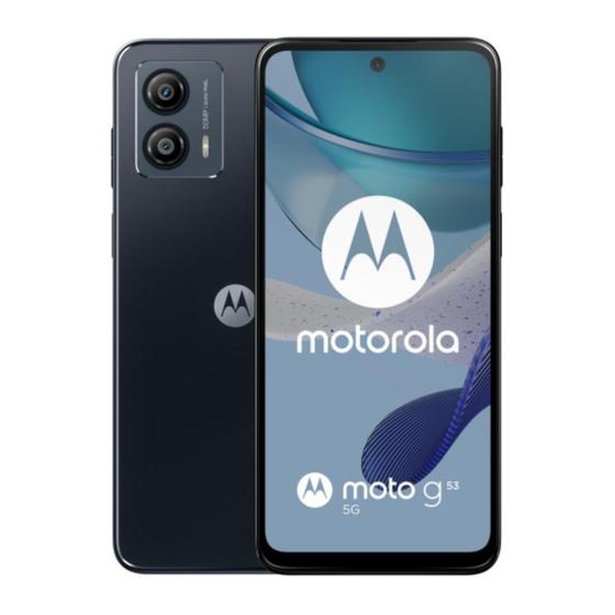 Imagem de Smartphone Moto G53 Blue motorola Octa core 480+ Display 6,5 HD+ 128gb 4gb Dual Sim/eSIM Impressão Digital NFC Bateria 5000mAh