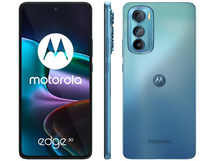 Smartphone Motorola Edge 30 256GB Azul 5G Octa-Core 8GB RAM 6,5” Câm. Tripla + Selfie 32M Imagem de Smartphone Motorola Edge 30 256GB Azul 5G Octa-Core 8GB RAM 6,5” Câm. Tripla + Selfie 32M