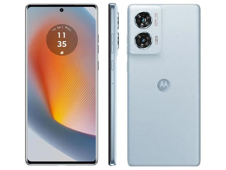 Smartphone Motorola Edge 50 Fusion 256GB Light Blue Vegan Leather 5G