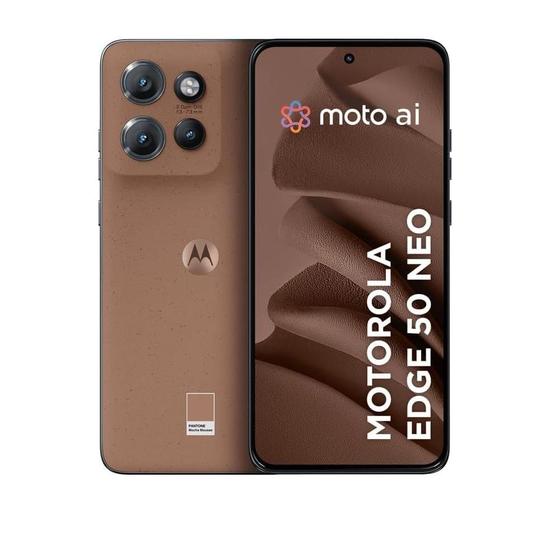 Imagem de Smartphone Motorola Edge 50 NEO 5G 256GB 8GB RAM 8GB RAM Boost Câmera Traseira 50MP 13MP 10MP Selfie 32MP 6.4 Mocha Mousse