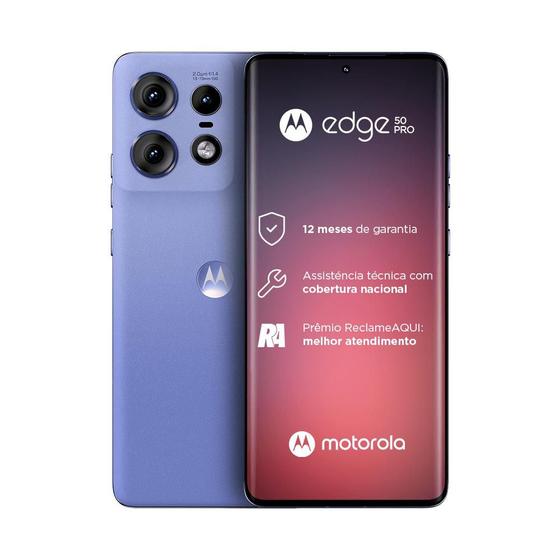 Celular Smartphone Motorola Edge 50 Pro 5g 256gb Lilás - Dual Chip