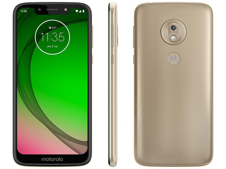 Celular Smartphone Motorola Moto G7 Play Xt1952 32gb Dourado - Dual Chip