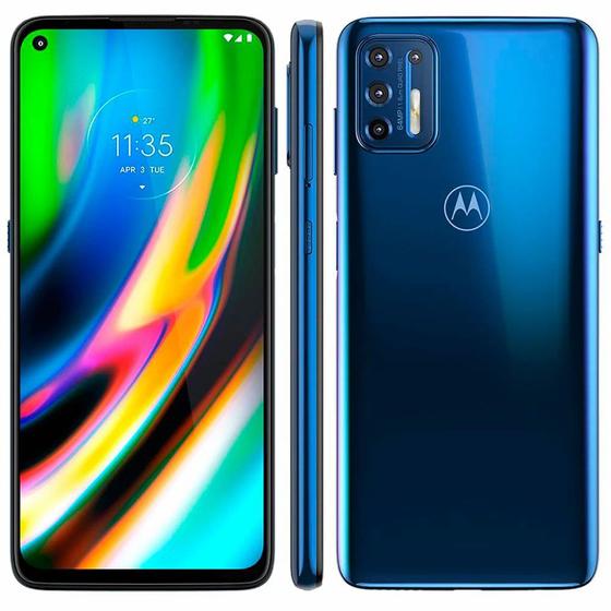 Imagem de Smartphone Motorola G9 Plus 128GB 4G Câmera Quádrupla 64MP 8MP 2MP 2MP Frontal 16MP Azul Índigo