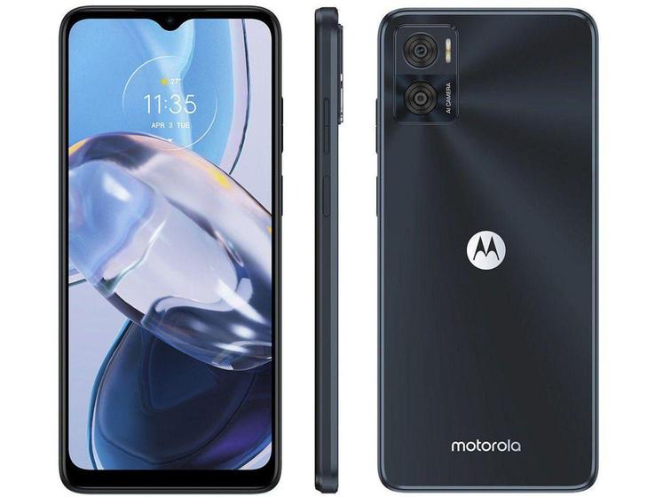 Imagem de Smartphone Motorola Moto E22 128GB Preto 4G 4GB RAM 6,5" Câm. Dupla + Selfie 5MP Dual Chip