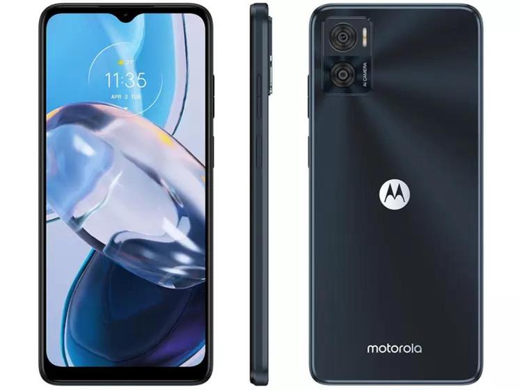 Imagem de Smartphone Motorola Moto E22 64GB P 4G 4GB RAM 6,5” Câm. Dupla + Selfie 5MP Dual Chip Preto