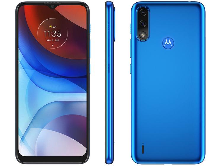 Imagem de Smartphone Motorola Moto E7 Power 32GB Azul - Metálico 4G 2GB RAM 6,5” Câm. Dupla + Selfie 5MP