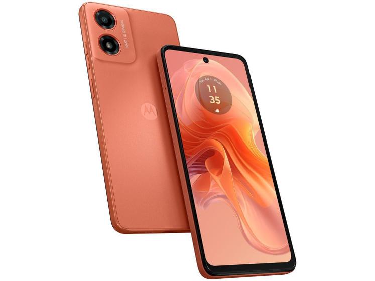 Smartphone Motorola Moto G04s 128GB 4GB RAM 6,6" Câmera 50MP + Selfie 5MP Dual Chip Coral Imagem de Smartphone Motorola Moto G04s 128GB 4GB RAM 6,6" Câmera 50MP + Selfie 5MP Dual Chip Coral