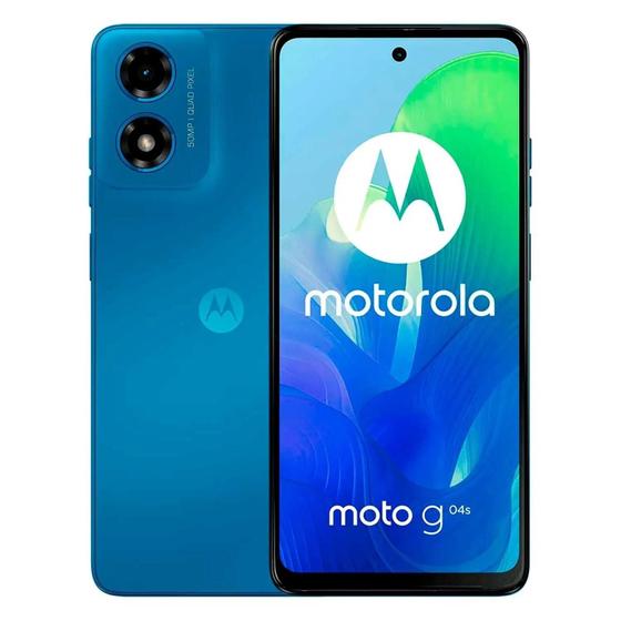 Smartphone Motorola Moto G04s 128GB 8gb de Ram Tela 6,6 Câmera 50MP Selfie 5MP Dual Chip azul Imagem de Smartphone Motorola Moto G04s 128GB 8gb de Ram Tela 6,6 Câmera 50MP Selfie 5MP Dual Chip azul