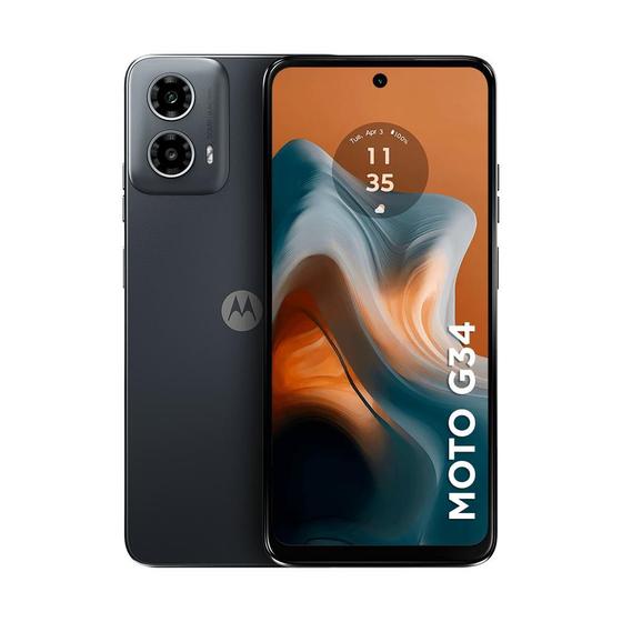 Smartphone Motorola Moto g34 5G 128GB, 4GB RAM, 4GB Ram Boost, AI Camera 50MP, NFC Imagem de Smartphone Motorola Moto g34 5G 128GB, 4GB RAM, 4GB Ram Boost, AI Camera 50MP, NFC