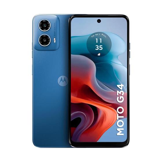 Smartphone Motorola Moto g34 5G 128GB, 4GB RAM, 4GB Ram Boost, AI Camera 50MP, NFC Menor preço em Smartphone Motorola Moto g34 5G 128GB, 4GB RAM, 4GB Ram Boost, AI Camera 50MP, NFC