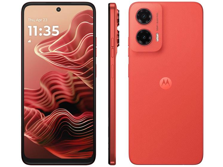Smartphone Motorola Moto G35 256GB Coral 5G 4GB RAM+8GB Ram Boost 5G 6,7" Câm. Dupla + Selfie 16MP Menor preço em Smartphone Motorola Moto G35 256GB Coral 5G 4GB RAM+8GB Ram Boost 5G 6,7" Câm. Dupla + Selfie 16MP