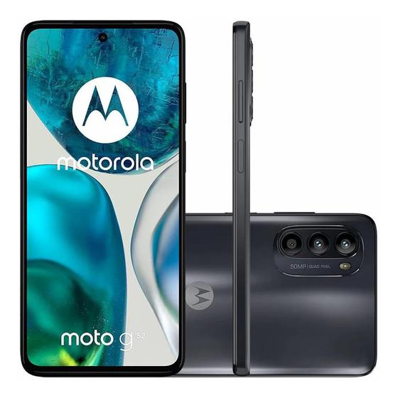 Imagem de Smartphone Motorola Moto G52 128GB 4G Tela 6,6" FHD+ Câmera Tripla 50MP+8MP+2MP Frontal 16MP Preto