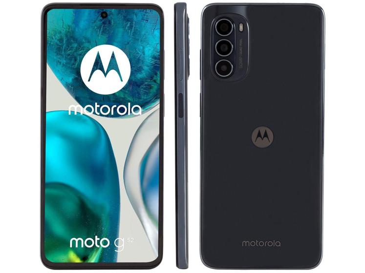 Imagem de Smartphone Motorola Moto G52 128GB Preto 4G - Octa-Core 4GB RAM 6,6 Câm. Tripla + Selfie 16MP