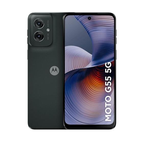 Smartphone Motorola Moto G55 5G 256GB 16GB RAM Boost Câmera Traseira Dupla 50MP + 8MP Selfie 16MP Tela 6.5" Preto Imagem de Smartphone Motorola Moto G55 5G 256GB 16GB RAM Boost Câmera Traseira Dupla 50MP + 8MP Selfie 16MP Tela 6.5" Preto