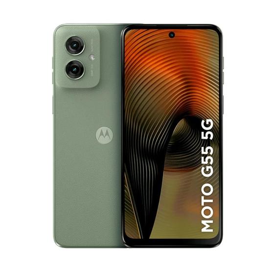 Imagem de Smartphone Motorola Moto G55 5G 256GB 16GB RAM Boost Câmera Traseira Dupla 50MP + 8MP Selfie 16MP Tela 6.5" Verde