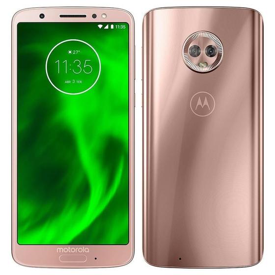 Imagem de Smartphone Motorola Moto G6,Dual Chip,Ouro Rosê,Tela 5.7",A.8.0,Câmera Traseira Dupla 12MP+5MP, 64GB