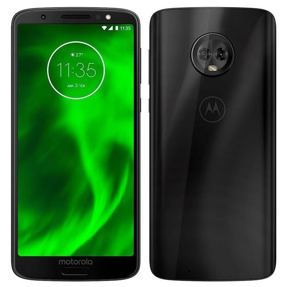 Imagem de Smartphone Motorola Moto G6, Dual Chip, Preto, Tela 5.7",A.8.0, Câmera Traseira Dupla 12MP+5MP, 64GB