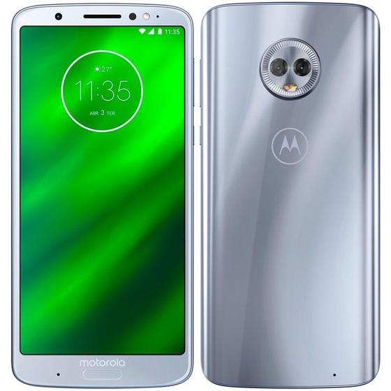 Imagem de Smartphone Motorola Moto G6 Plus, Dual Chip, Topázio, Tela 5.9", 4G+WiFi+NFC, Android 8, Câmera Dupla 12+5MP, 64GB, TV Digital