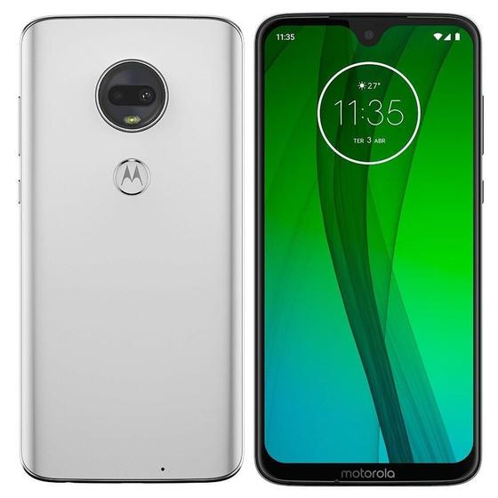 Imagem de Smartphone Motorola Moto G7 Branco, Dual Chip, Tela 6,24", 4G+Wi-Fi, Android, Câm Dupla 12MP+5MP e Frontal 8MP, 64GB
