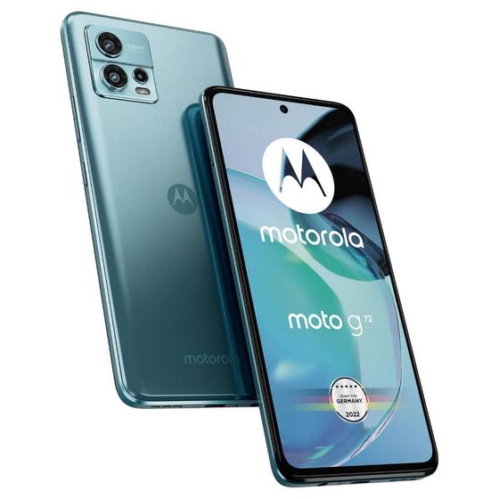 Imagem de Smartphone Motorola Moto G72 Azul 128gb 6gb Octa Core Wifi 2,4+5Ghz Tela 6,6 FHD+ P-OLED 120Hz Wifi 2,4+5Ghz Impressão Digital + Pelicula Hydro GEL