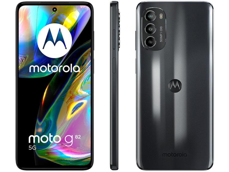Imagem de Smartphone Motorola Moto G82 128GB Preto 5G Octa-Core 6GB RAM 6,6” Câm. Tripla + Selfie 16MP
