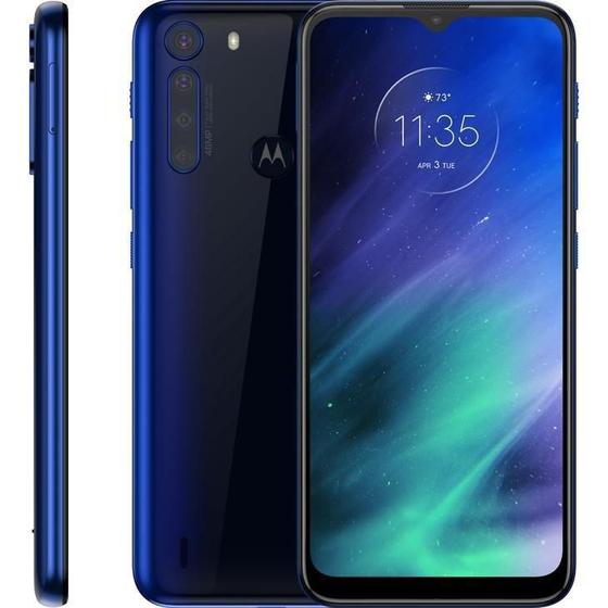 Imagem de Smartphone Motorola One Fusion 6.5”, 128 GB, Android 10, Dual Chip, Câmera Quádrupla, Azul