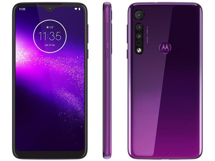 Celular Smartphone Motorola One Macro Xt2016 64gb Violeta - Dual Chip